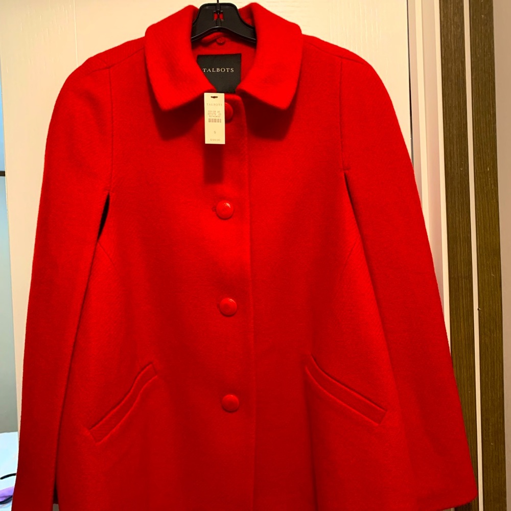 NEW Talbots Beautiful Christmas Red Cape Sz S